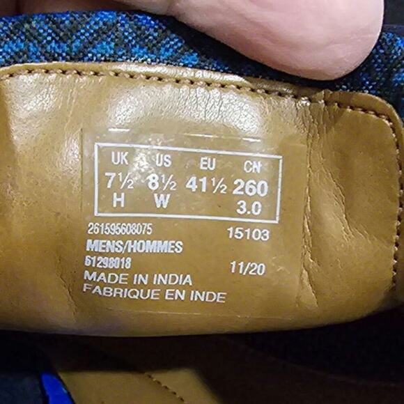 Clarks Men's Derby Lace-Up Oxford Dress Shoe Blue Size 8.5 - Picture 12 of 12